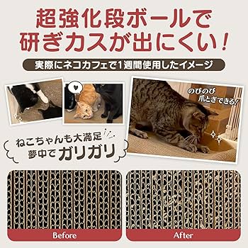 Amazon | 【爪とぎ面組み換え可能】爪とぎ 猫 強化段ボール 幅